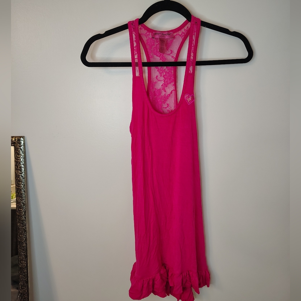 Betsey Johnson Pink Lace Chemise